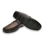 Leather Loafers For Men’s Fashion – Dark Brown (with Buckles) - Image 2